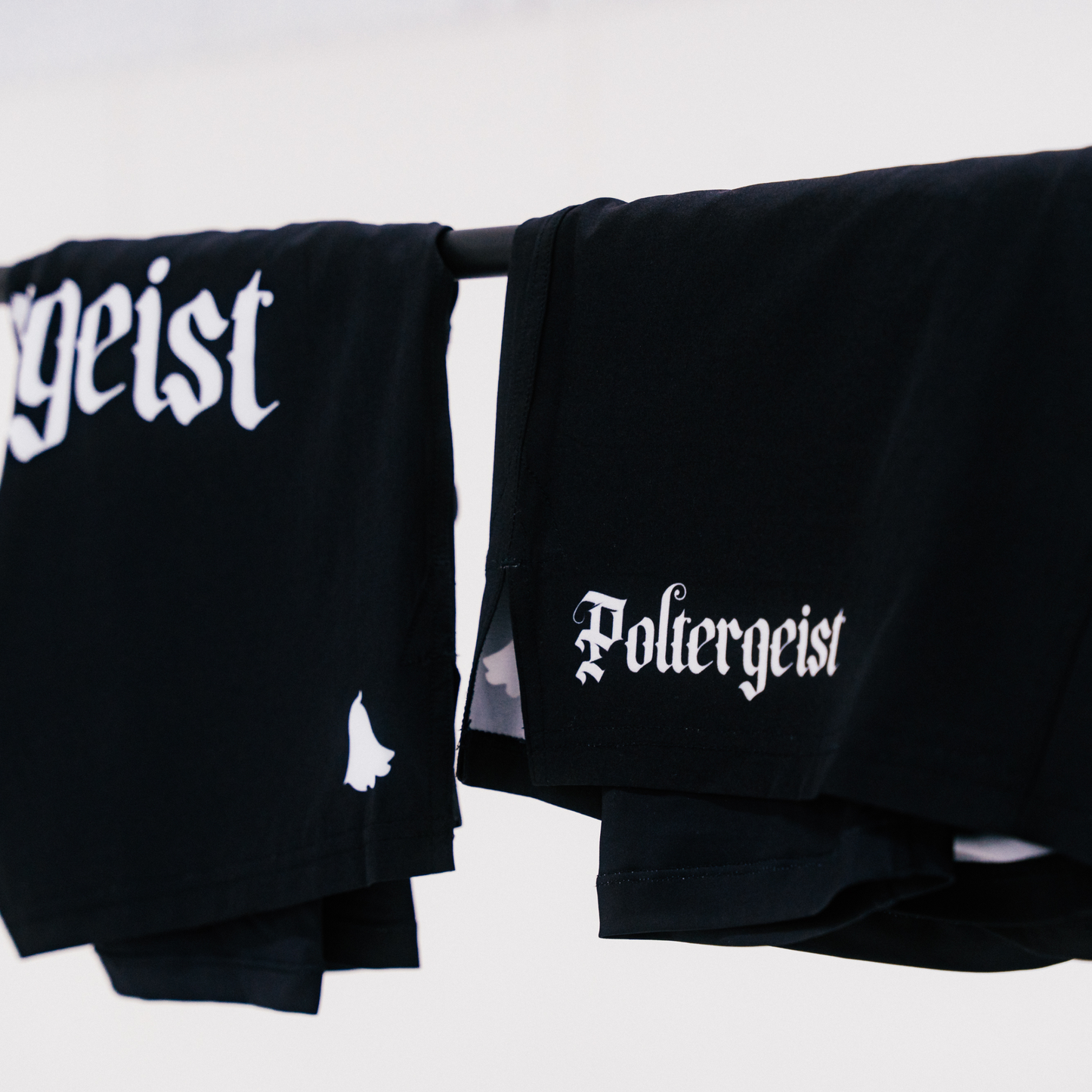 Ranked by Poltergeist - Dual-Layer Black Shorts