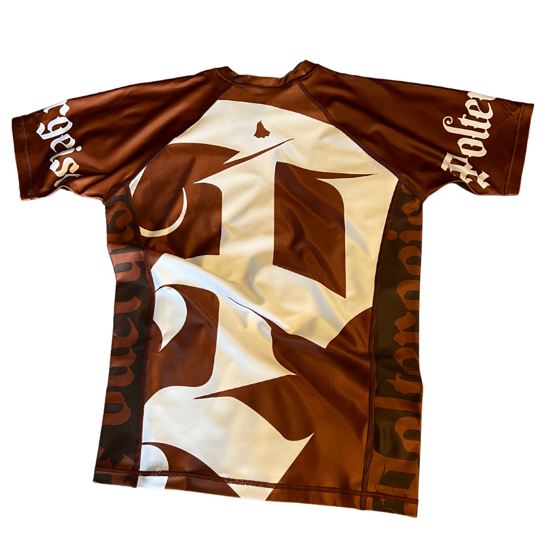 Poltergeist Ranked Rashguard X Brown
