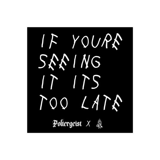 Poltergeist X If Youre Seeing It Its Too Late Green & Black Stickers