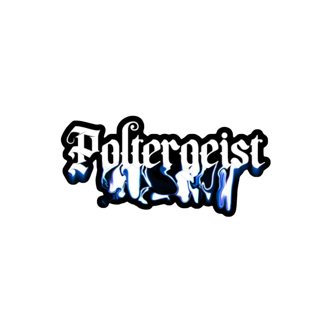 Poltergeist Melted Blue Logo Sticker