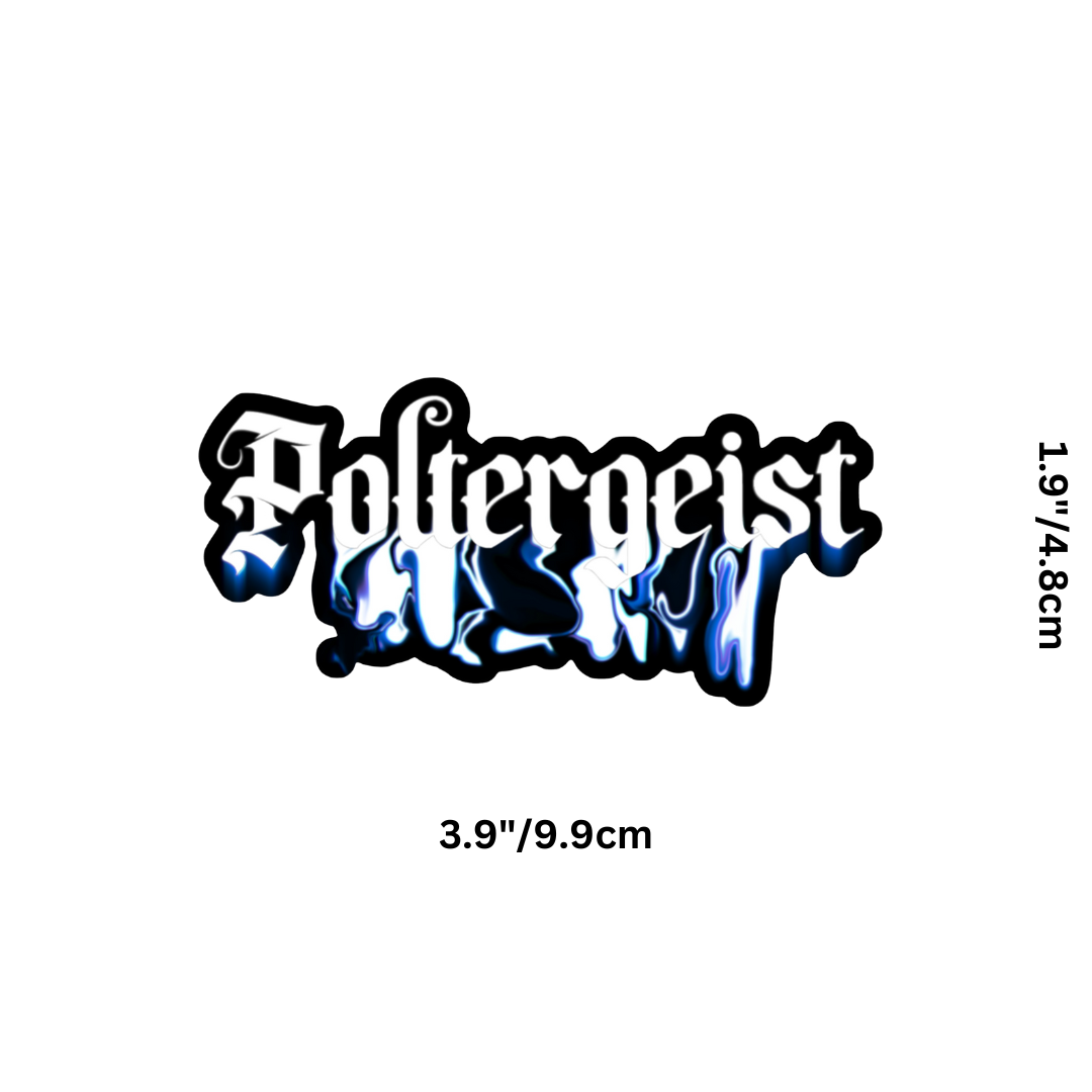 Poltergeist Melted Blue Logo Sticker